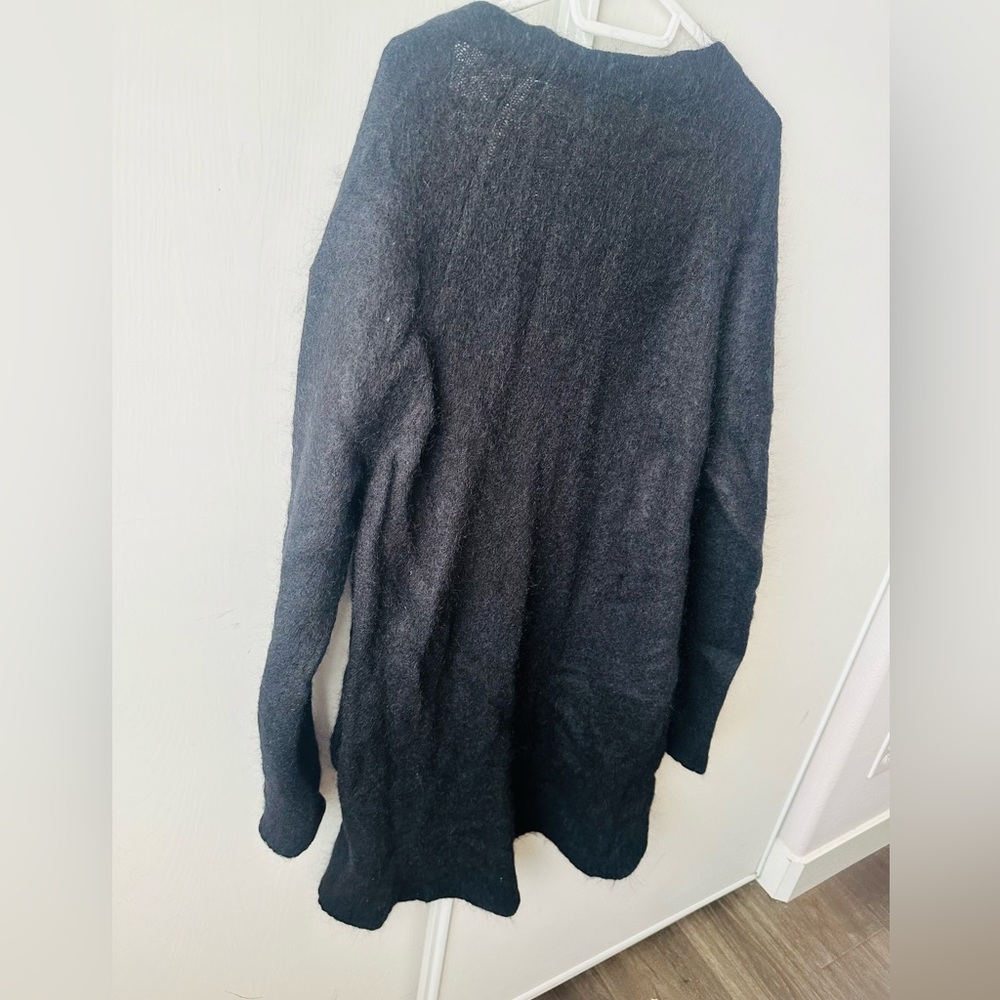 Acne studios black wool cardigan- black